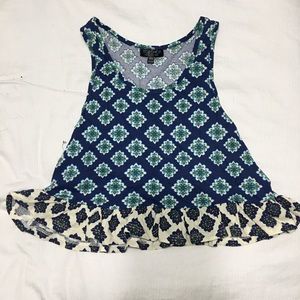 Topshop multicolored Aztec crop top size 4